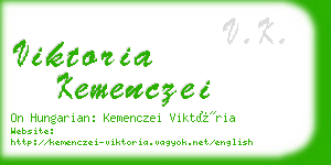 viktoria kemenczei business card